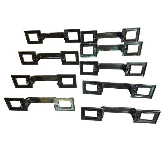 Vintage Amerock Tempra Antique English 3" Ctr. Square Ends Cabinet Pull BP187-AE - Picture 3 of 3